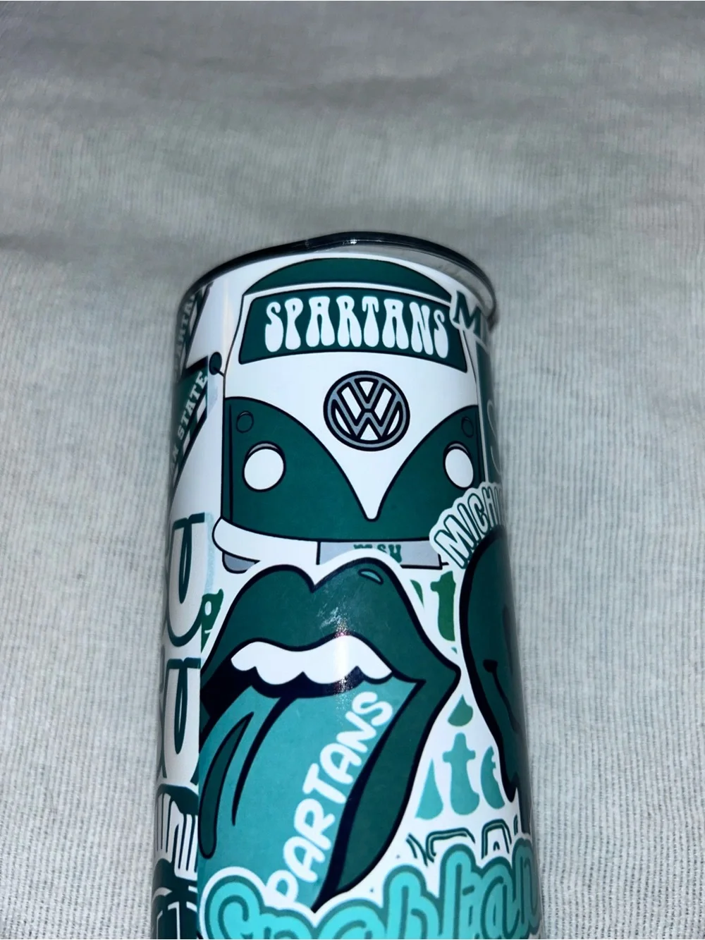 2 Michigan State Spartans 20 oz Skinny Tumblers Stainless Insulated MSU Gift